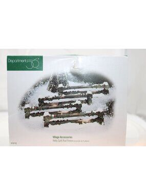 Dept 56 Village Accessories - Holly Split Rail Fence